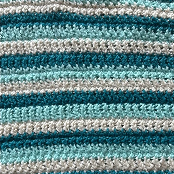 Wild Fable Turquoise and Cream Striped Knit Top - Picture 4 of 4